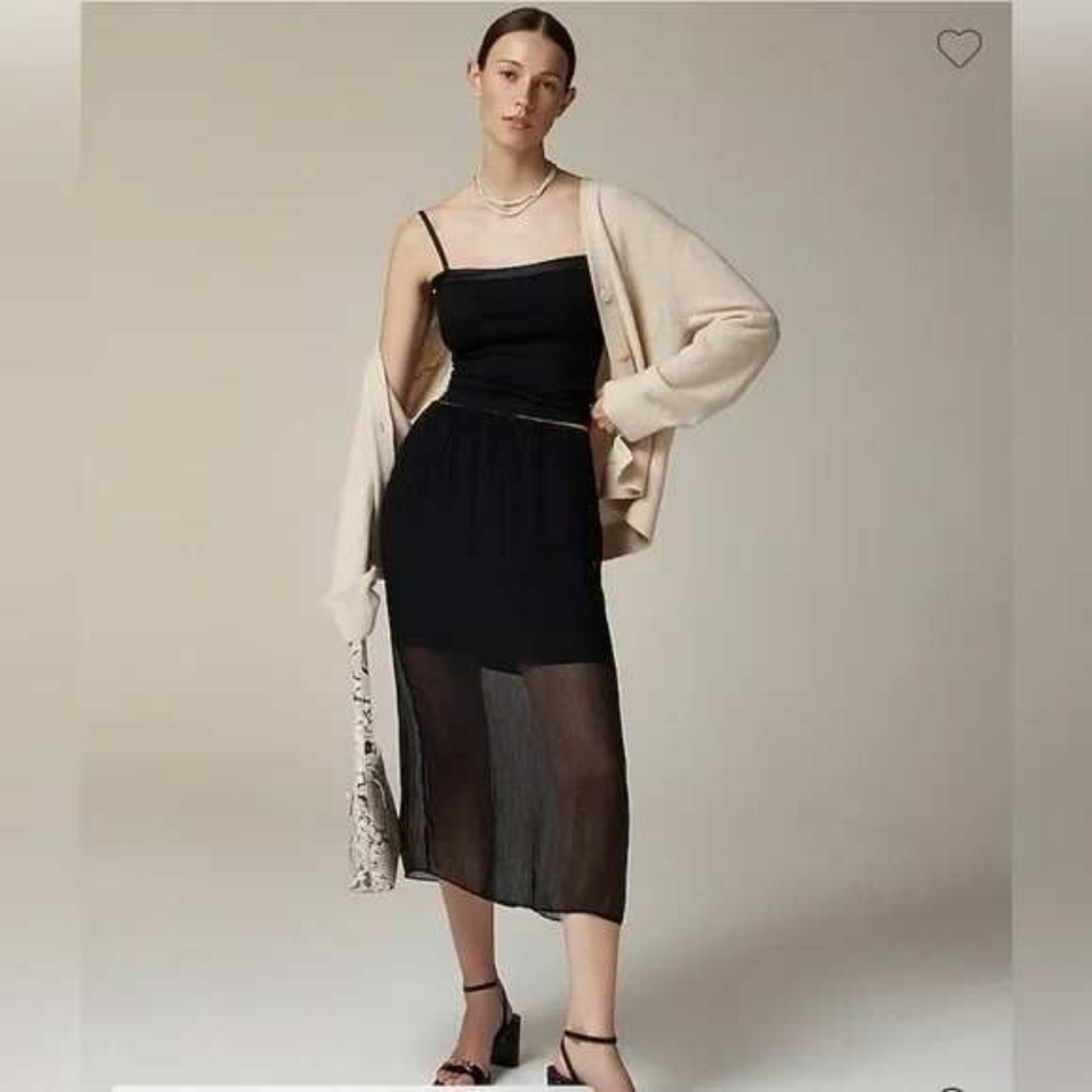 J. Crew Black Skirt + FREE tank